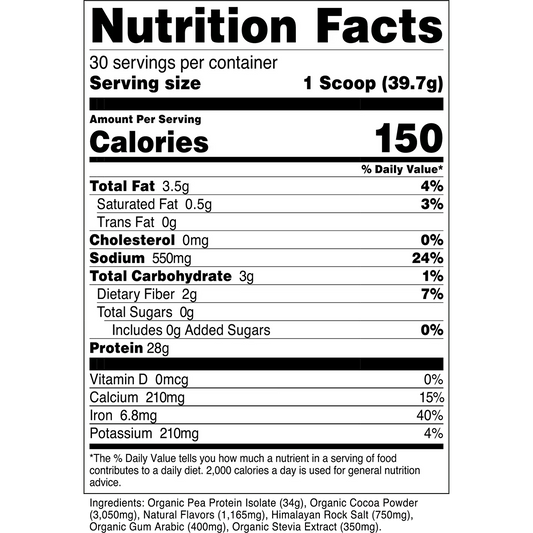 Transparent Labs 100% Pea Protein Isolate -30 Servings