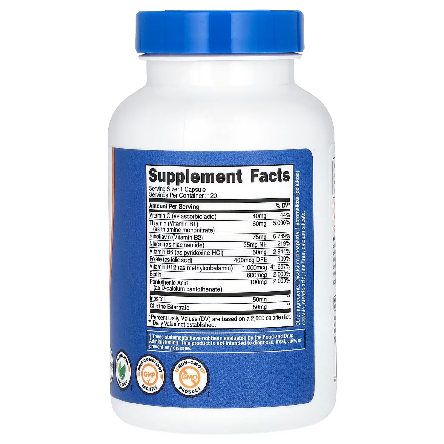 Vitamin B Complex - 120 Vegetarian Capsules - Midwest Vitamins & Wellness