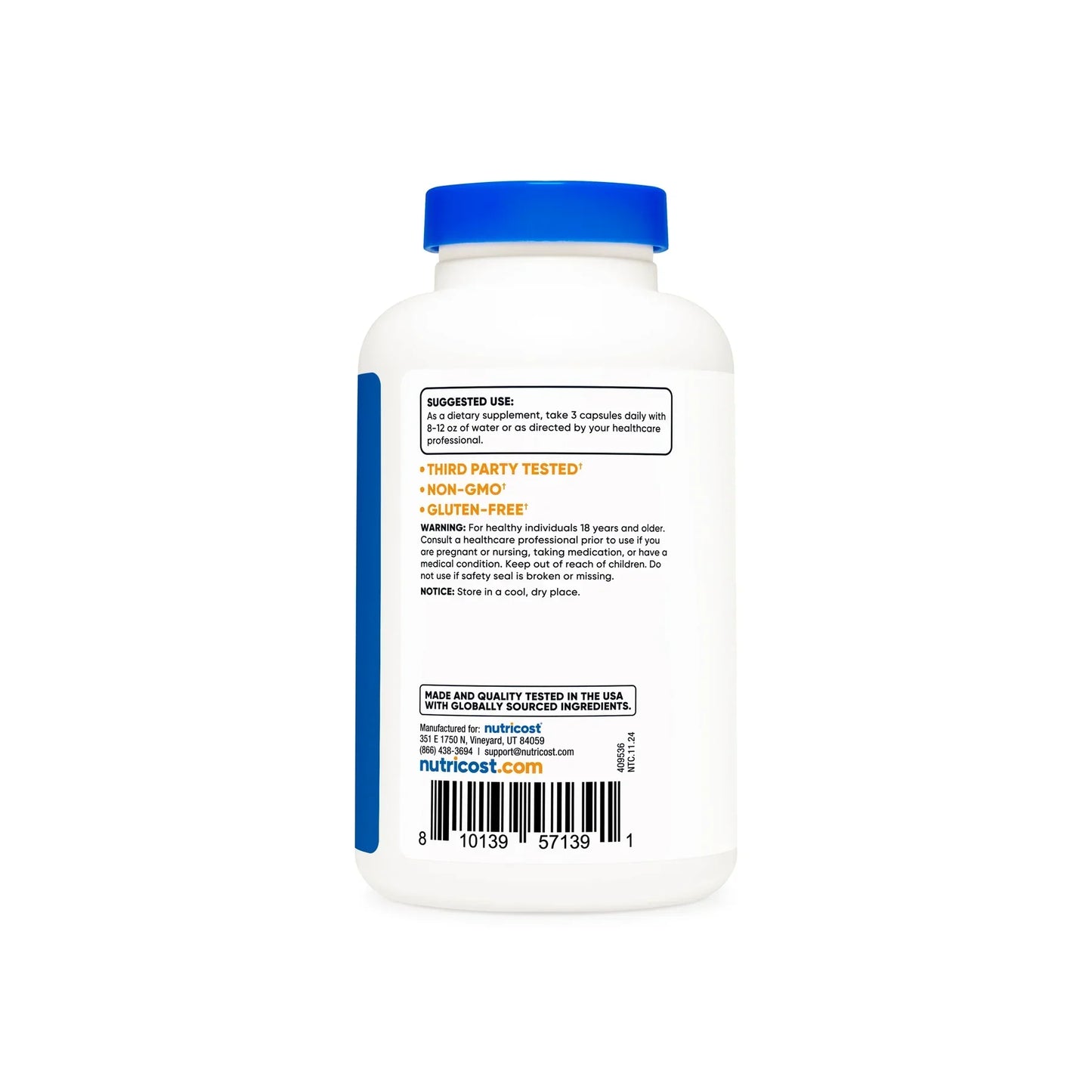 Nutricost Magnesium Glycinate Capsules - 210mg Daily Supplement - Midwest Vitamins & Wellness