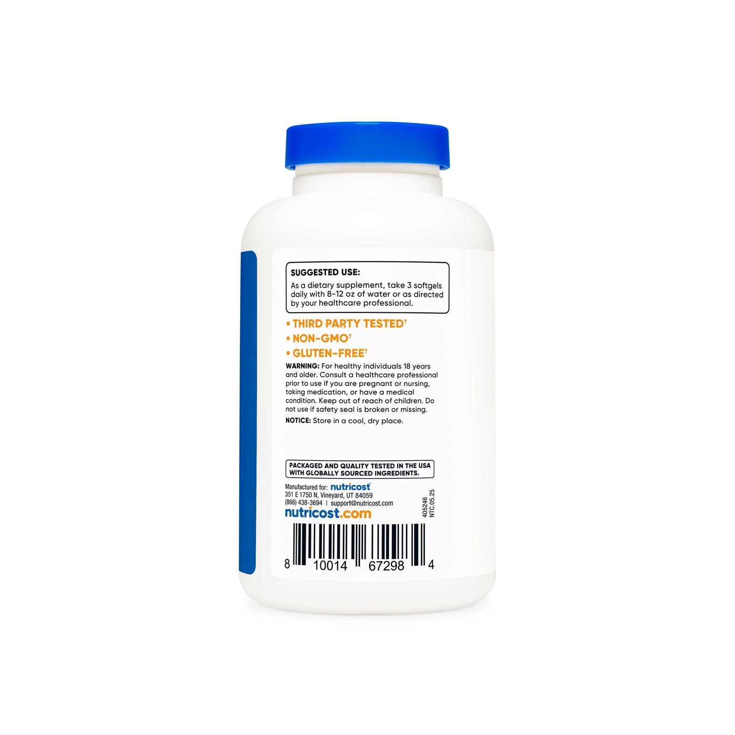 Nutricost Omega-3 Fish Oil 1000mg Softgels - EPA & DHA - Midwest Vitamins & Wellness