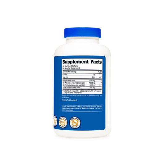 Nutricost Omega-3 Fish Oil 1000mg Softgels - EPA & DHA - Midwest Vitamins & Wellness