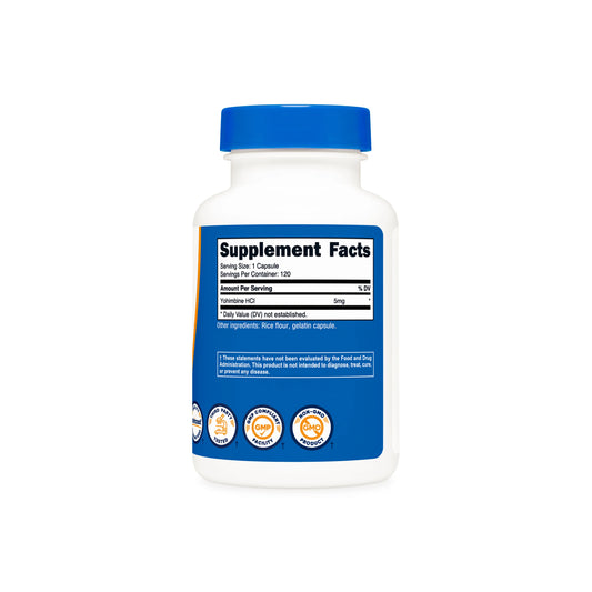 Yohimbine HCl Extra Strength - 5mg Capsules | Premium Quality - Midwest Vitamins & Wellness
