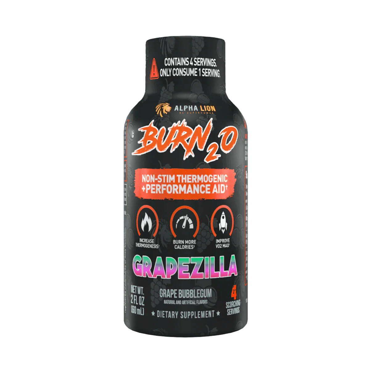 Alpha Lion BURN2O – Stimulant-Free Liquid Dietary Supplement, 31 Servings