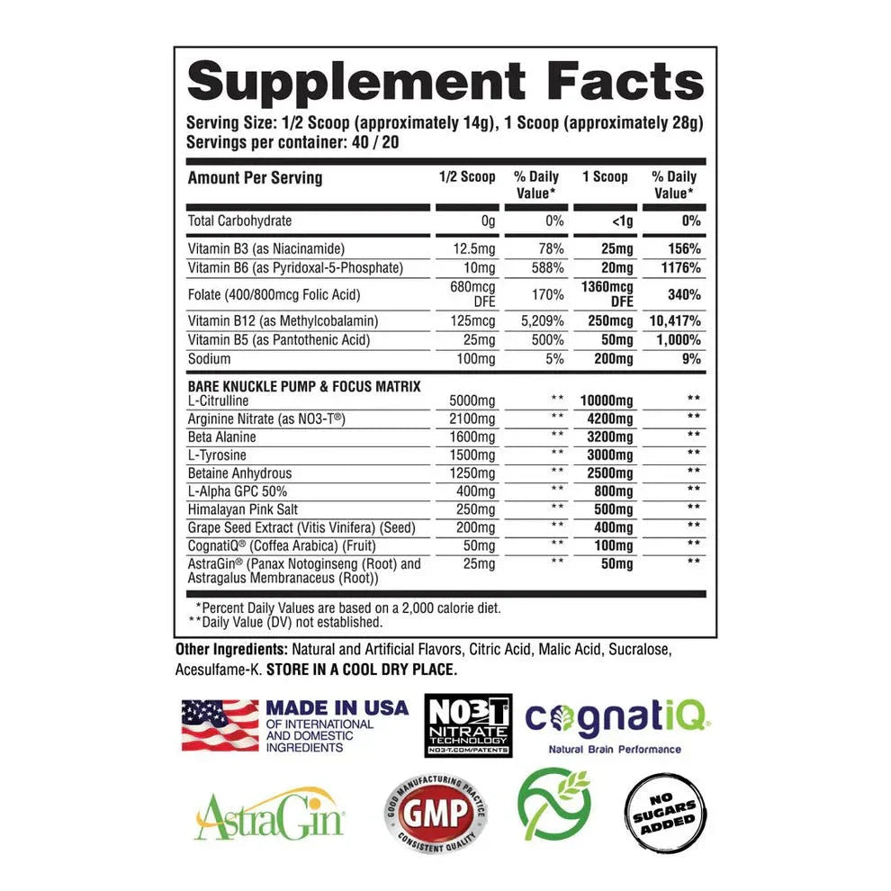 Apollon Bare Knuckle Non-Stimulant Pre-Workout - Midwest Vitamins & Wellness