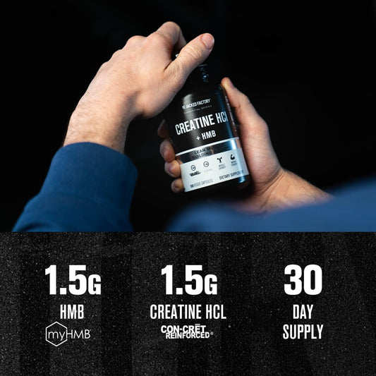 Jacked Factory Creatine HCl + HMB Capsules | CON-CRET® Creatine HCl & myHMB®