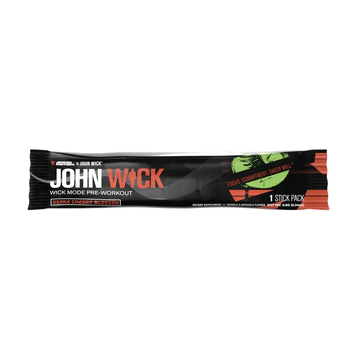 Jacked Factory X John Wick - Wick Mode Pre-Workout Stick Packs