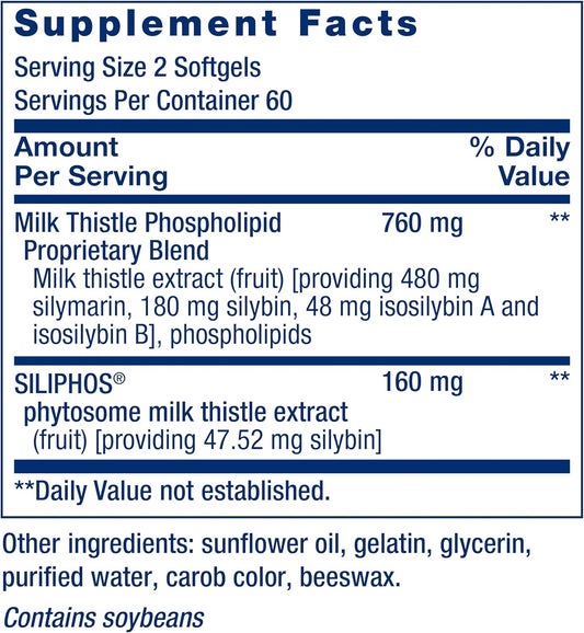 Life Extension Advanced Milk Thistle -120 Softgels