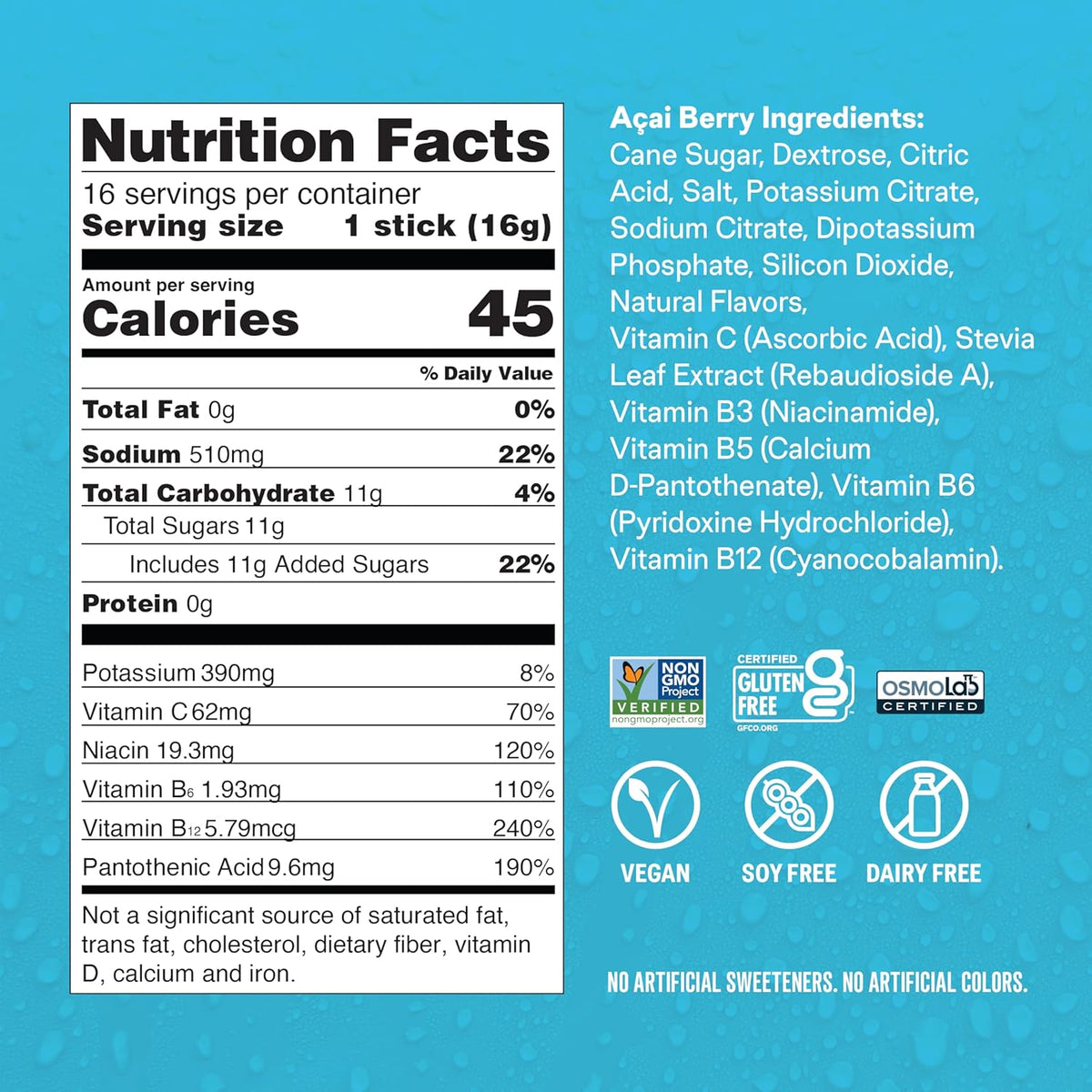 Liquid I.V.® Hydration Multiplier - Acai Berry (16 Sticks Pack)