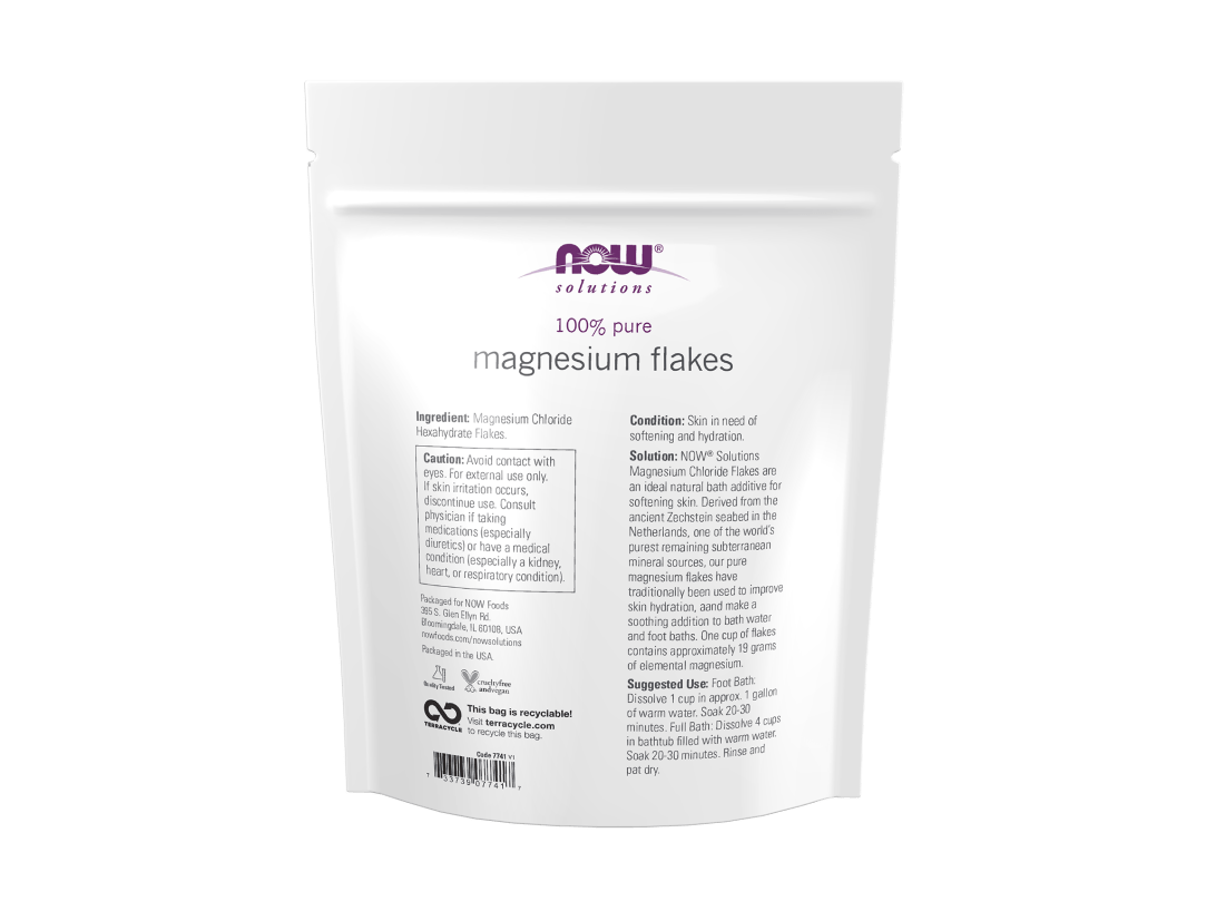 Now Pure Magnesium Flakes 54 Oz.
