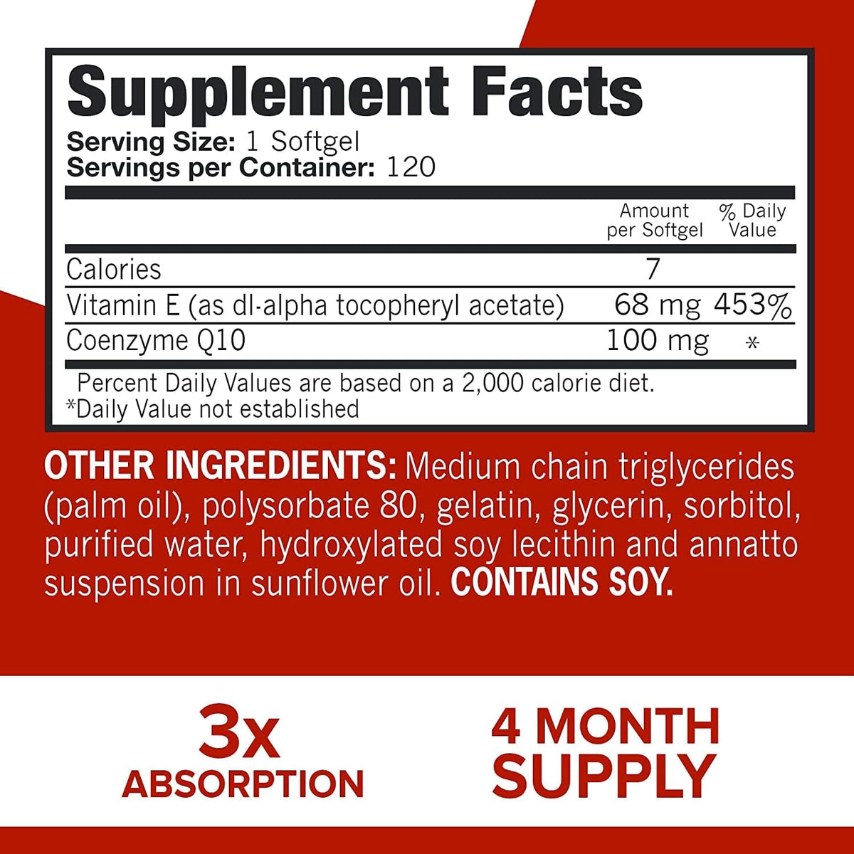 Qunol Ultra Coq 10 100 Mg -120 Softgels