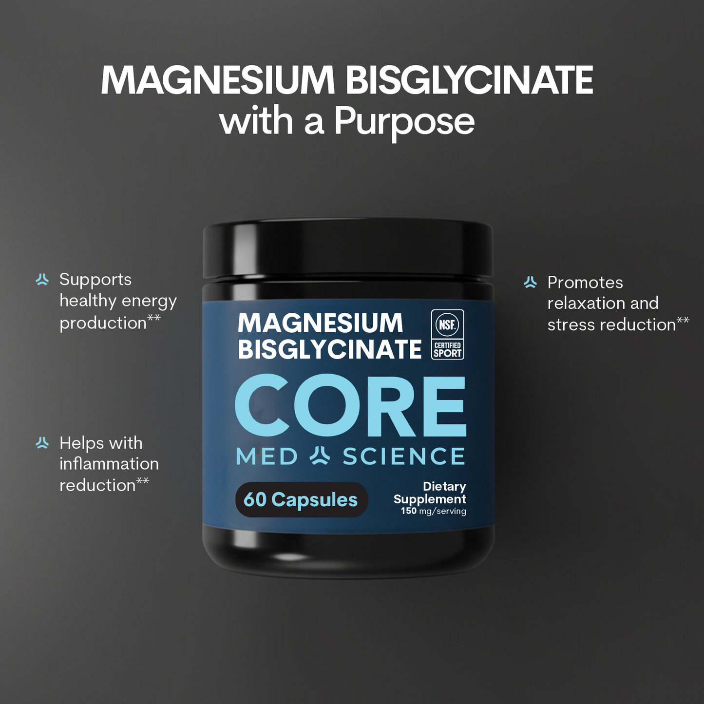 Magnesium Bisglycinate: Bottle (60 Count)