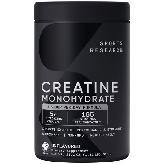 Sports Research Micronized Creatine Monohydrate -165 Servings, Unflavored
