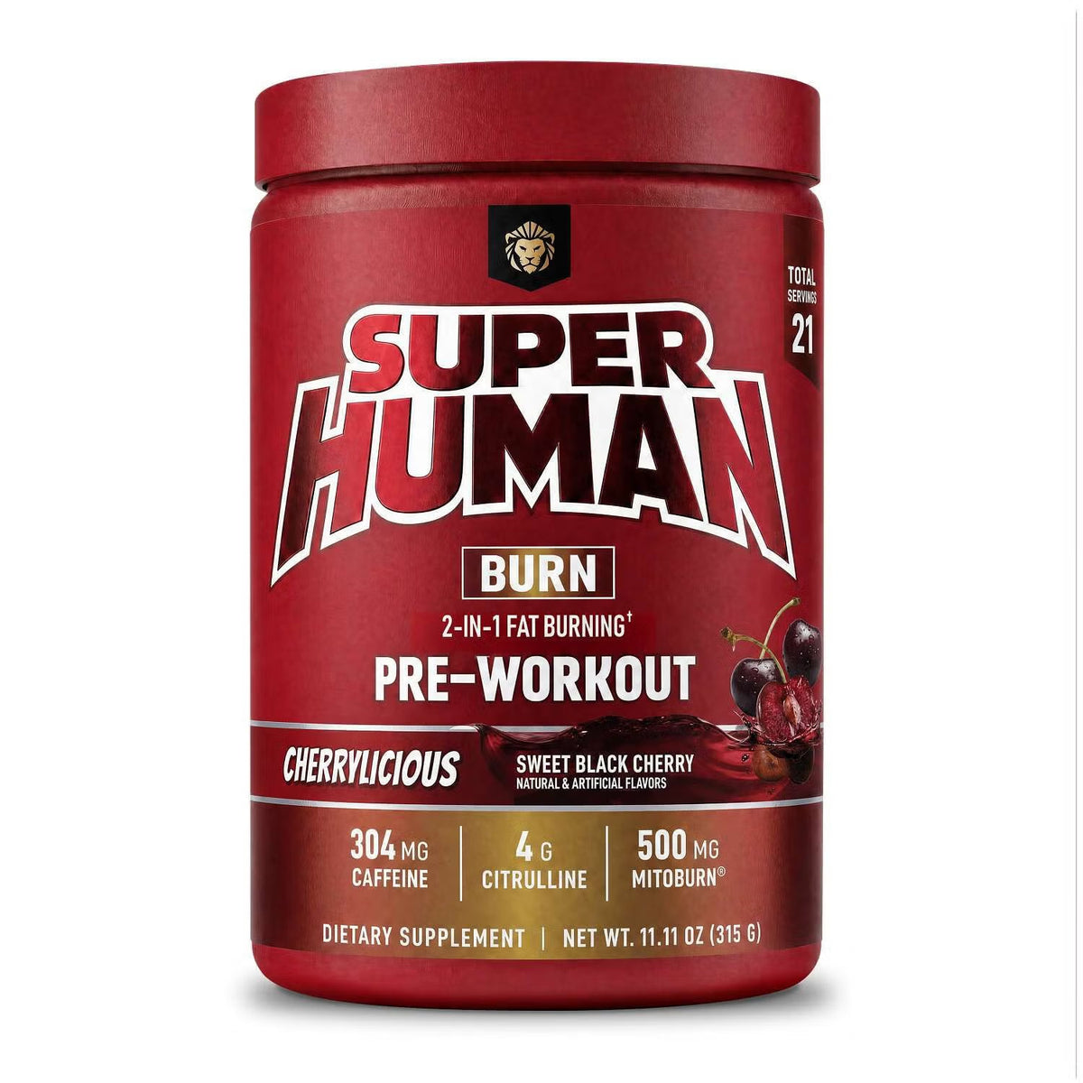 Alpha Lion SUPERHUMAN Burn Pre-Workout – Thermogenic, Energy, Pump & Focus