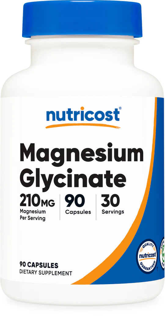 Nutricost Magnesium Glycinate 210mg | Bisglycinate Form | Non-GMO, Gluten-Free