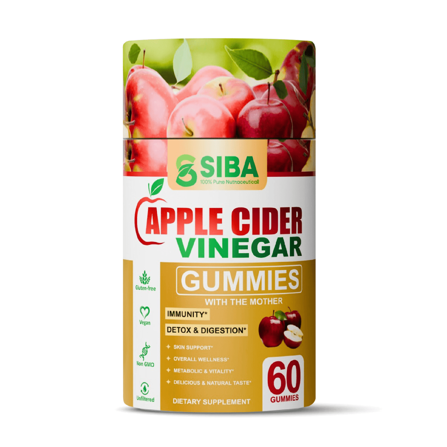 Product image of Apple Cider Vinegar Gummies available at Midwest Vitamins & Wellness
