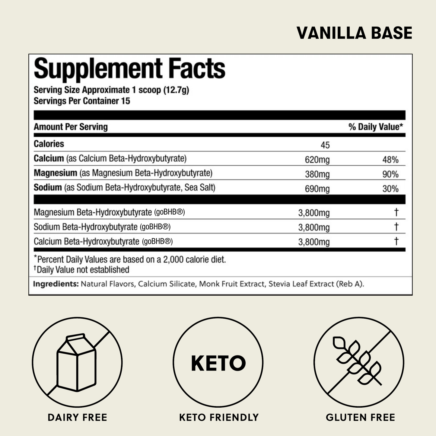 Base Ketones - Exogenous Ketones Drink Mix with goBHB®