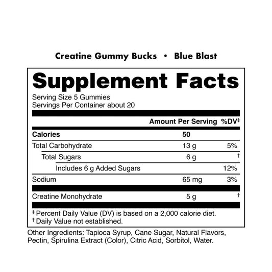 Bucked Up Creatine Gummy Bucks