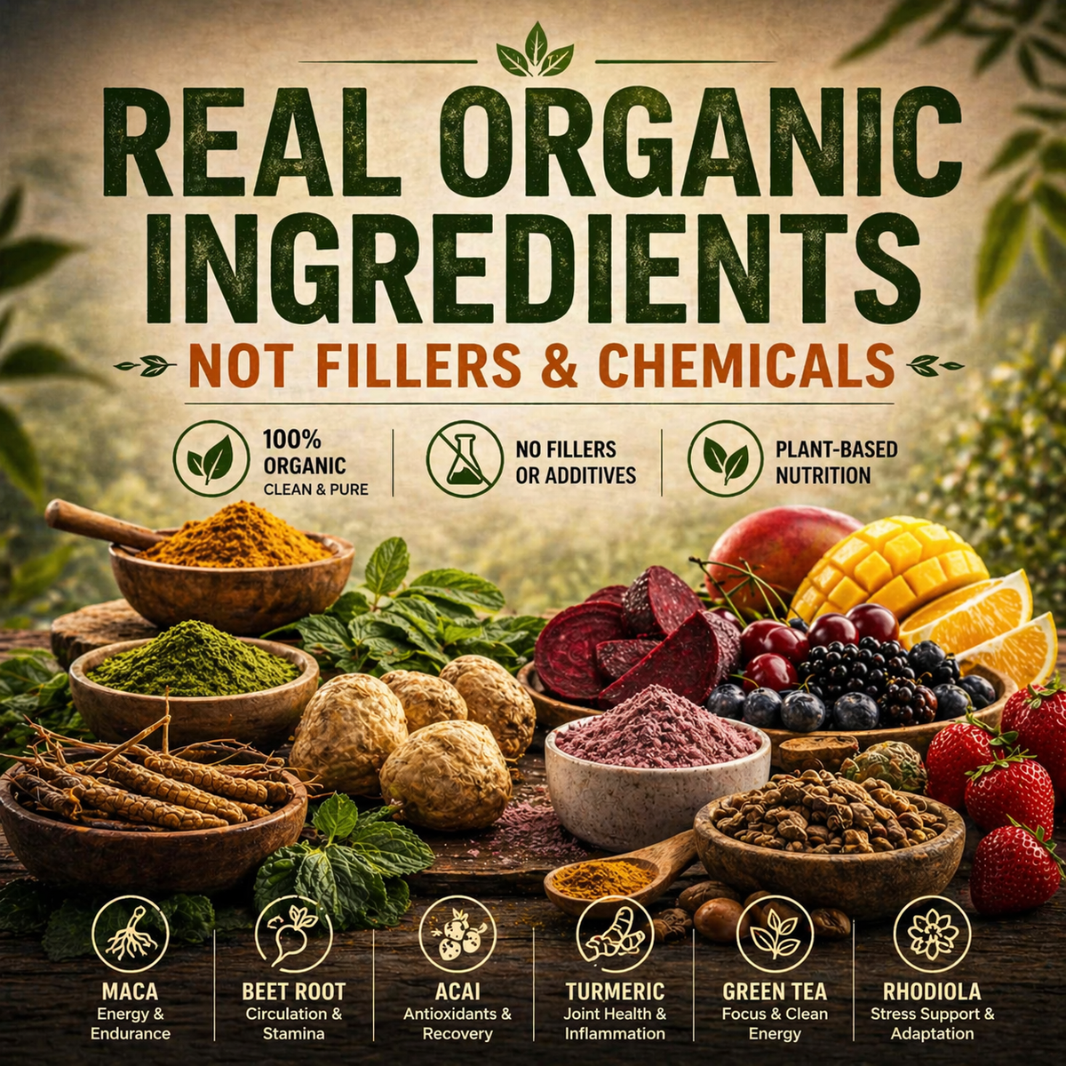 Organic Muscle Pre-Workout, Passionfruit, 20 Servings