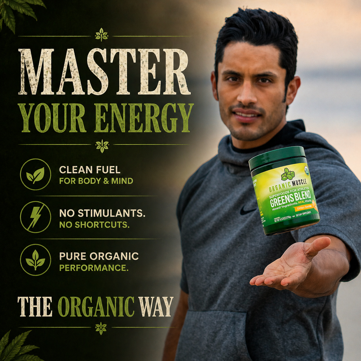 Organic Muscle Greens Blend, Citrus Sunrise, 30 Servings