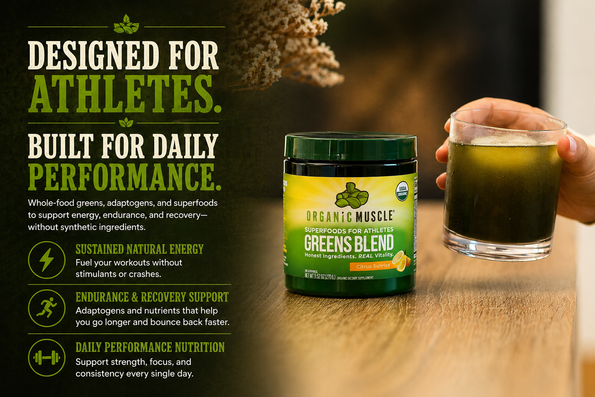 Organic Muscle Greens Blend, Citrus Sunrise, 30 Servings