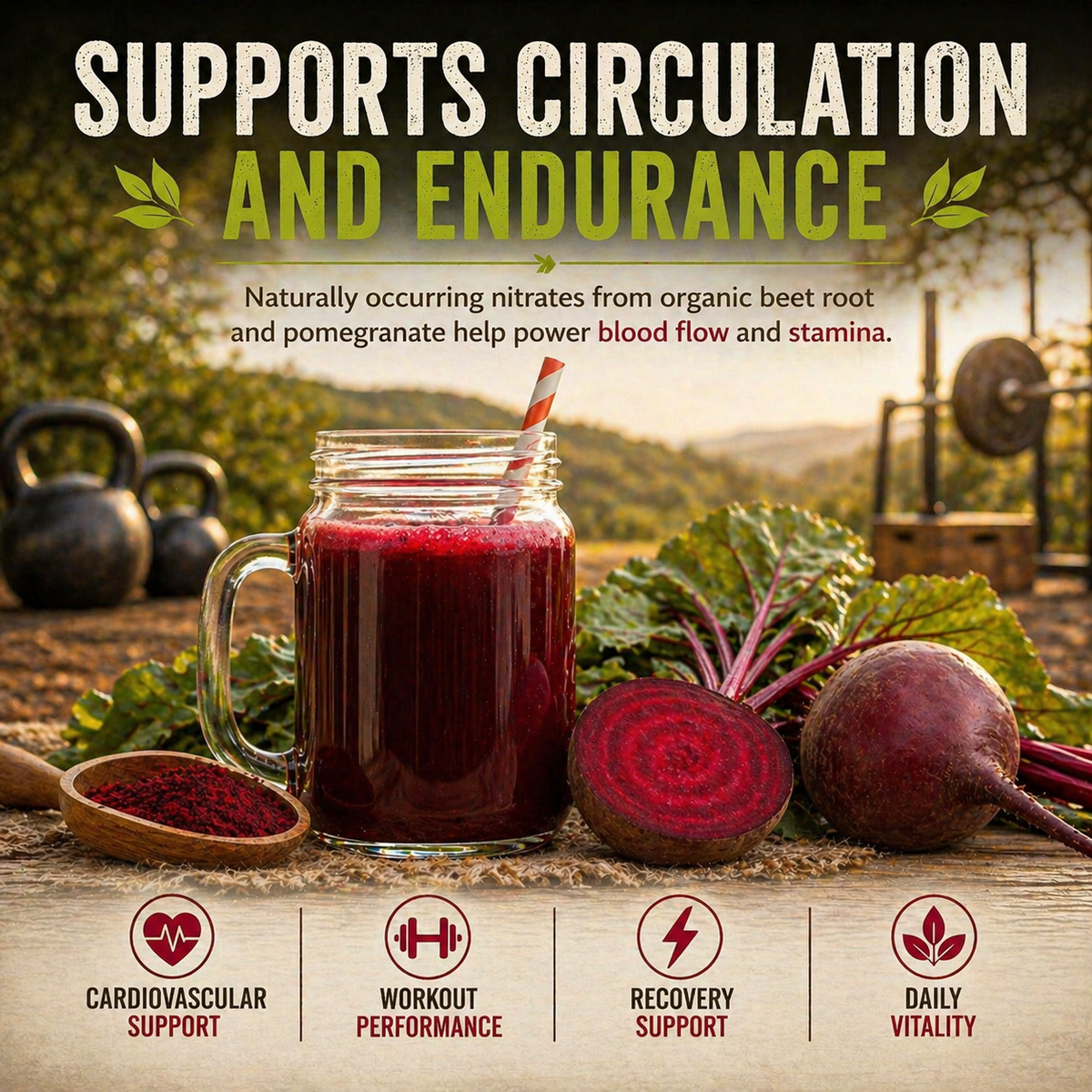 Organic Muscle Reds Blend, Raspberry, 30 Servings
