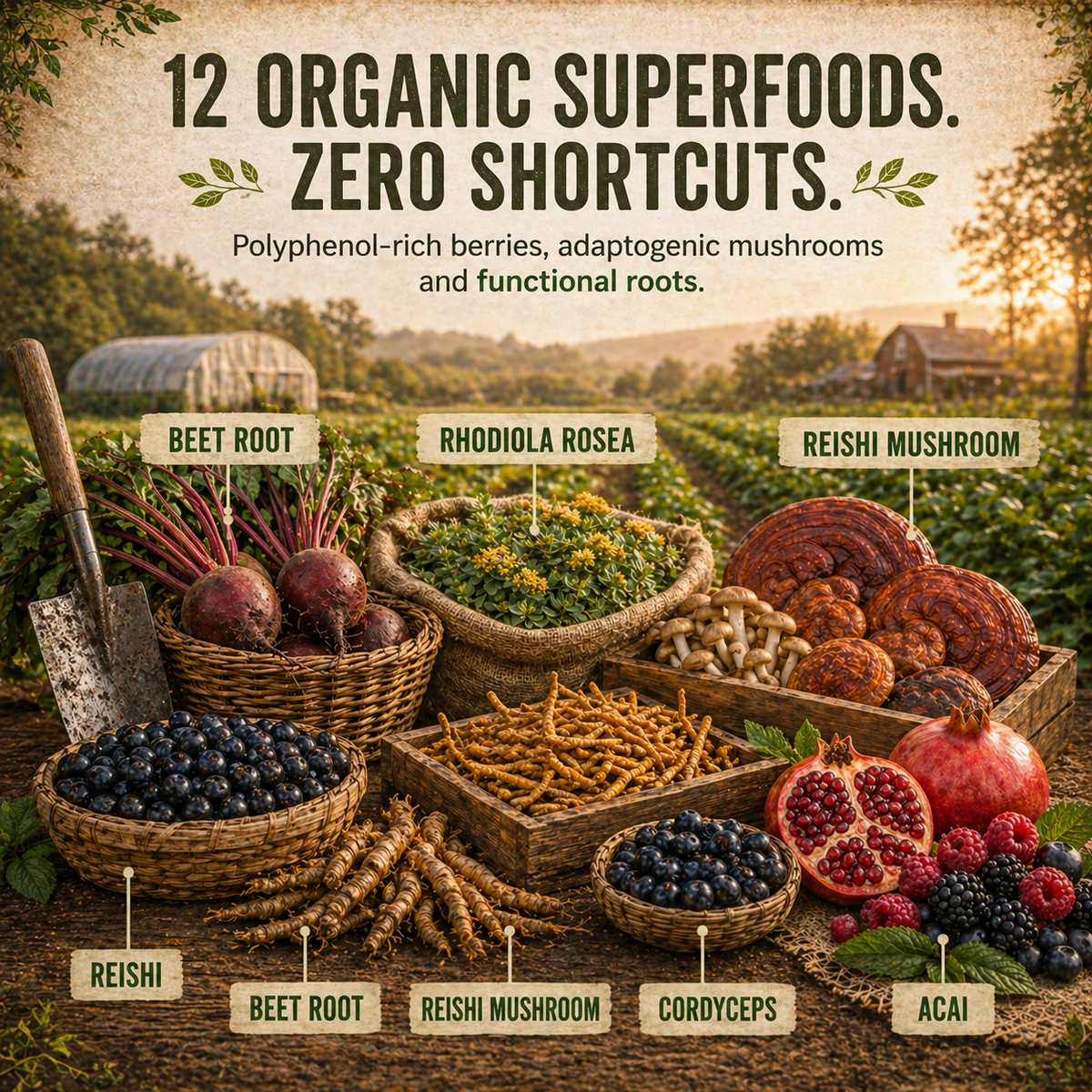 Organic Muscle Reds Blend, Raspberry, 30 Servings