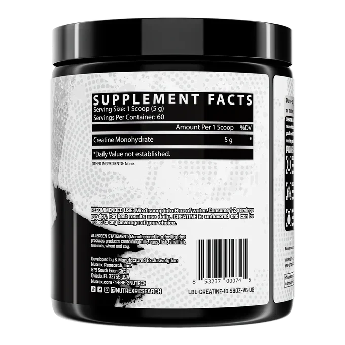 Supplement container with label showing 'Supplement Facts' on a white background
