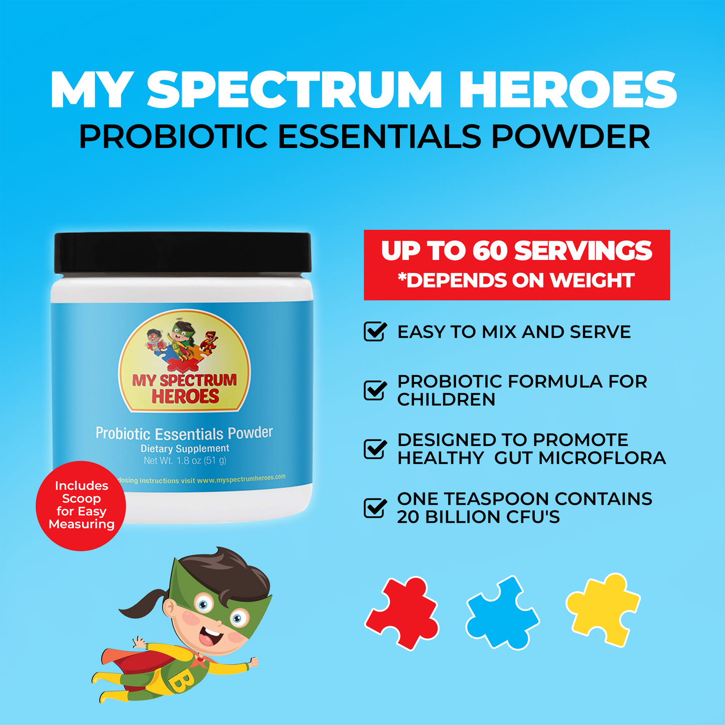 Probiotic Essentials Powder with Beneficial Bacteria