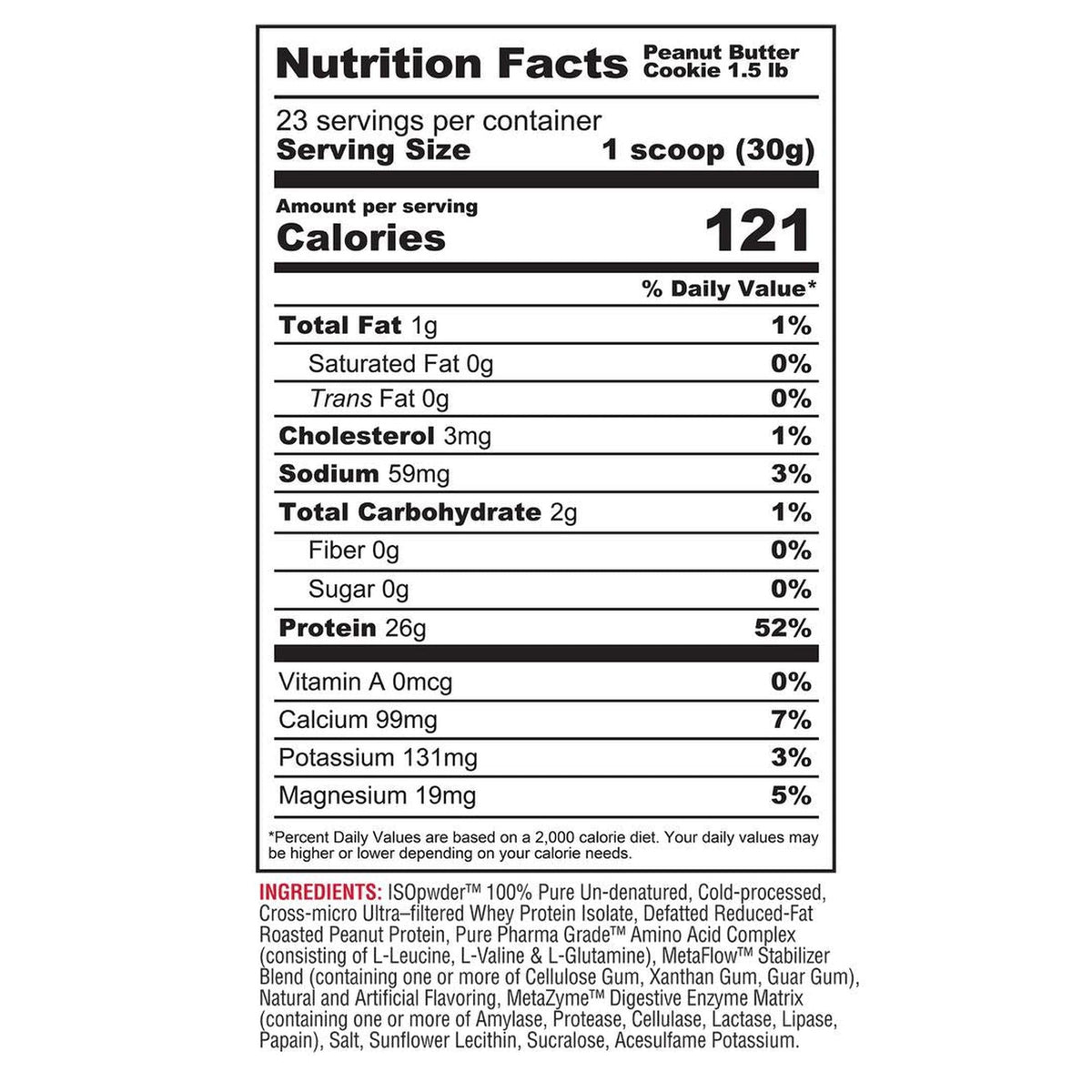 Metabolic Nutrition ISO PWDR