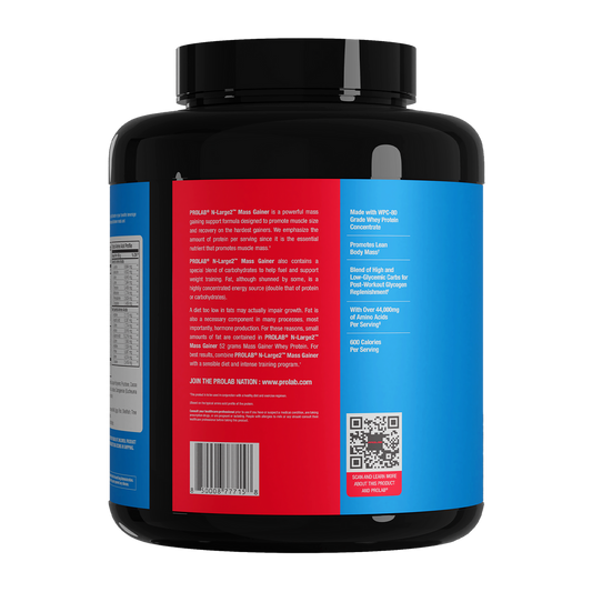 A black plastic tub of Philip Kuryx 'Blue Rider' protein powder, shown from the back with a red and blue label on a white background.