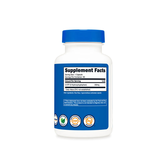 5-HTP 200mg - 60 Vegetarian Capsules | Mood & Sleep Support - Midwest Vitamins & Wellness