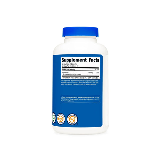 Nutricost Magnesium Glycinate Capsules - 210mg Daily Supplement - Midwest Vitamins & Wellness