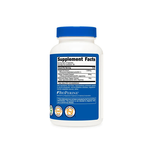 Nutricost Tongkat Ali + Tribulus Terrestris Botanical Supplement - Midwest Vitamins & Wellness