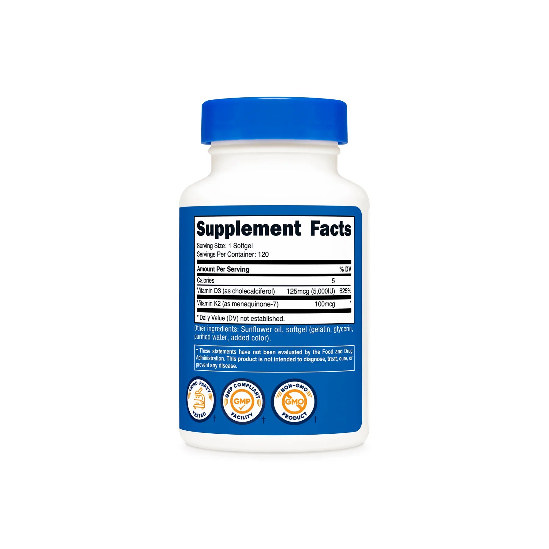 Nutricost Vitamin K2 + Vitamin D3 Softgels - Midwest Vitamins & Wellness
