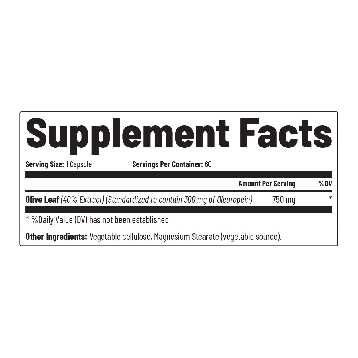 High-Potency Olive Leaf Extract Oleuropein