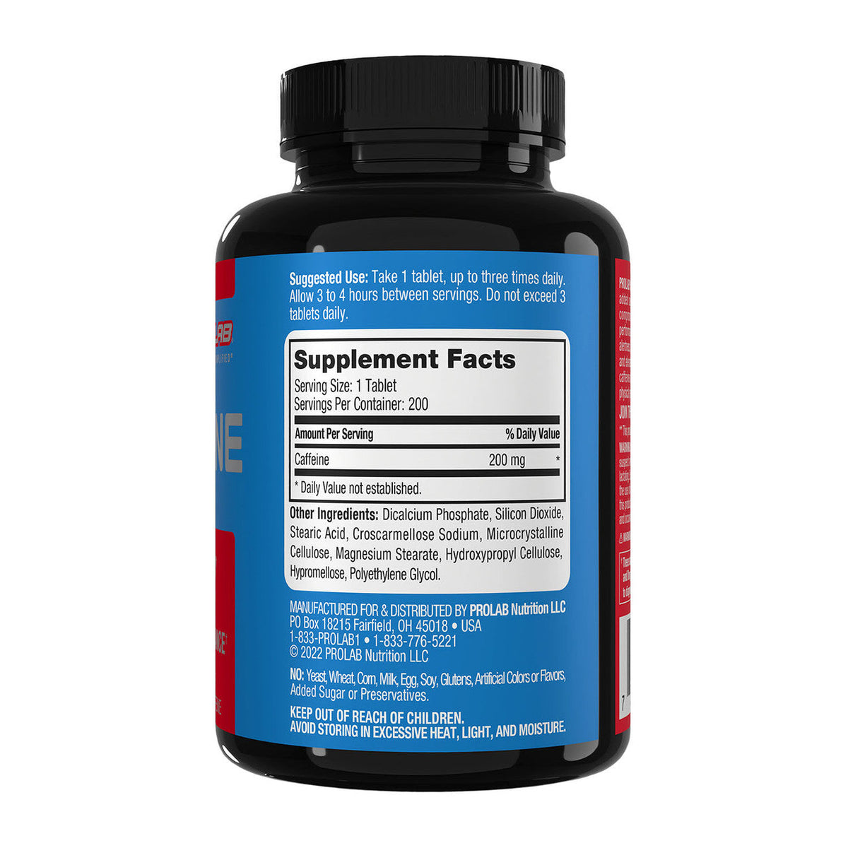 Supplement bottle with blue label showing 'Supplement Facts' on a white background