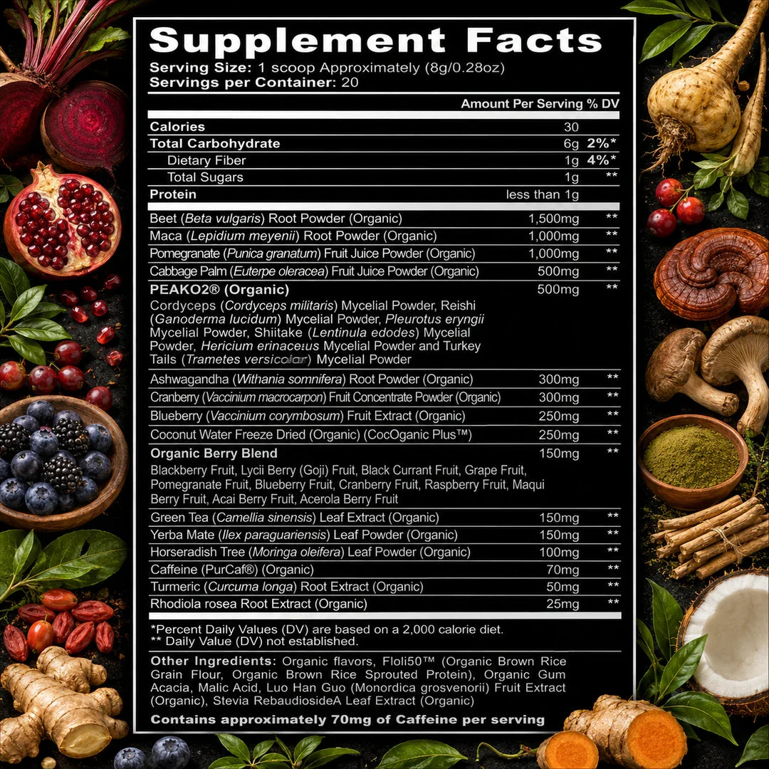 Organic Muscle Pre-Workout, Lemon Berry, 20 Servings