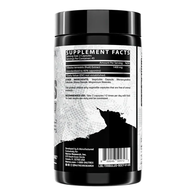 A black plastic bottle of LAL-Ruedi Sports branched-chain amino acid supplement, showing the back of the label with supplement facts, ingredients, and a black-and-white graphic on a white background.