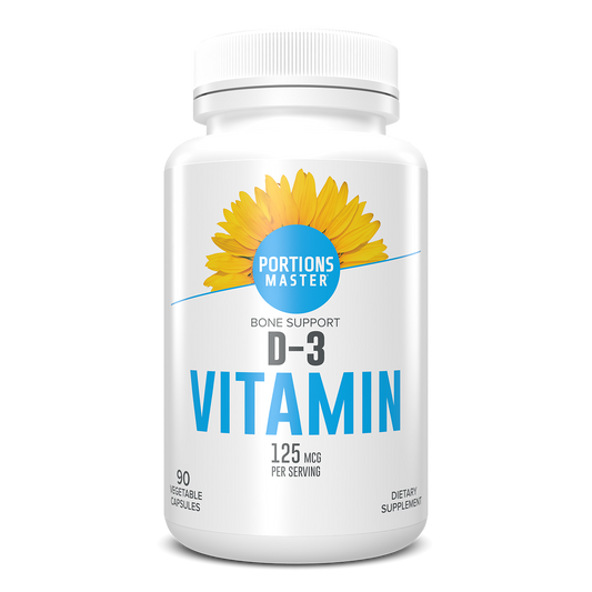 Vitamin D3 supplement bottle with sunflower design on a white background
