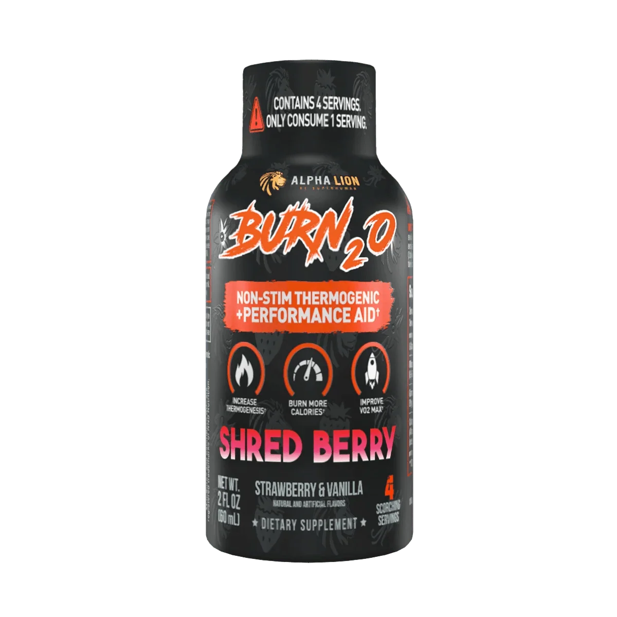 Alpha Lion BURN2O – Stimulant-Free Liquid Dietary Supplement, 31 Servings