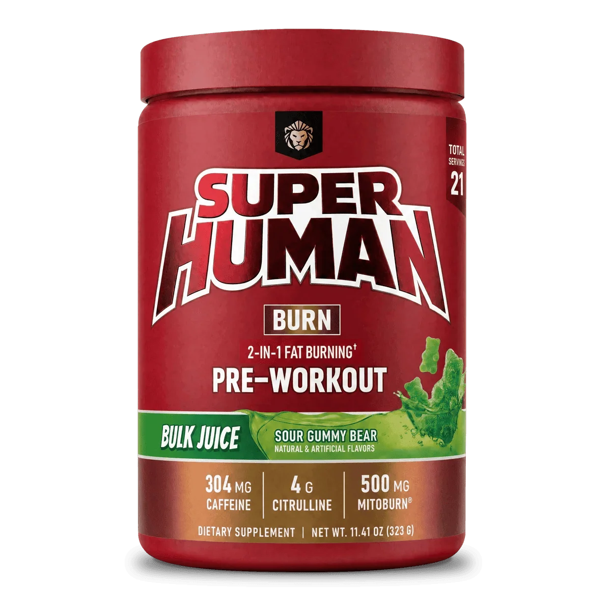 Alpha Lion SUPERHUMAN Burn Pre-Workout – Thermogenic, Energy, Pump & Focus