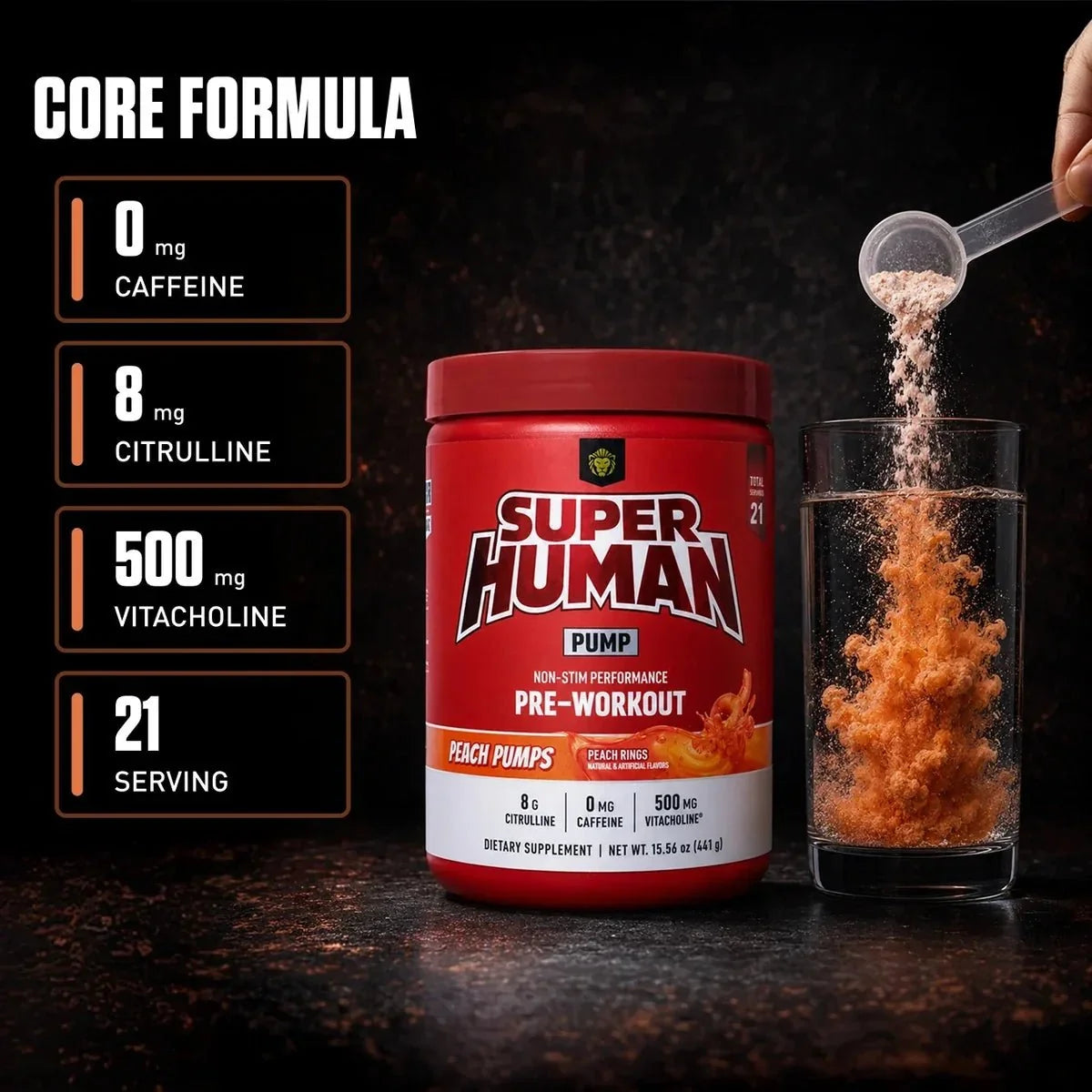 Alpha Lion SUPERHUMAN Pump – Stimulant-Free Pre-Workout