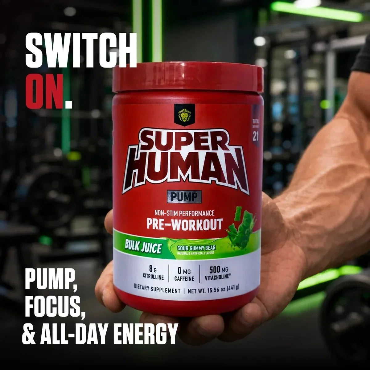 Alpha Lion SUPERHUMAN Pump – Stimulant-Free Pre-Workout