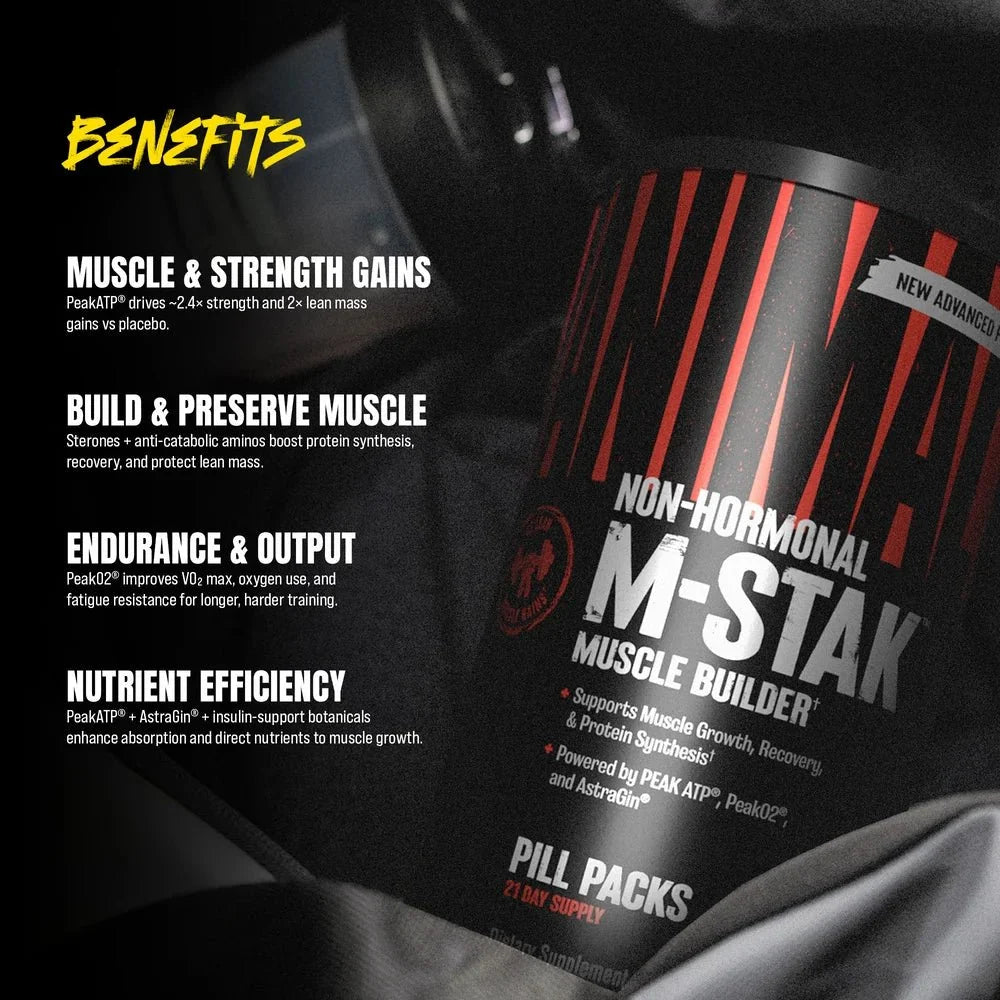 Animal M-Stak Muscle Builder – Non-Hormonal Lean Muscle Support | 21 Packs