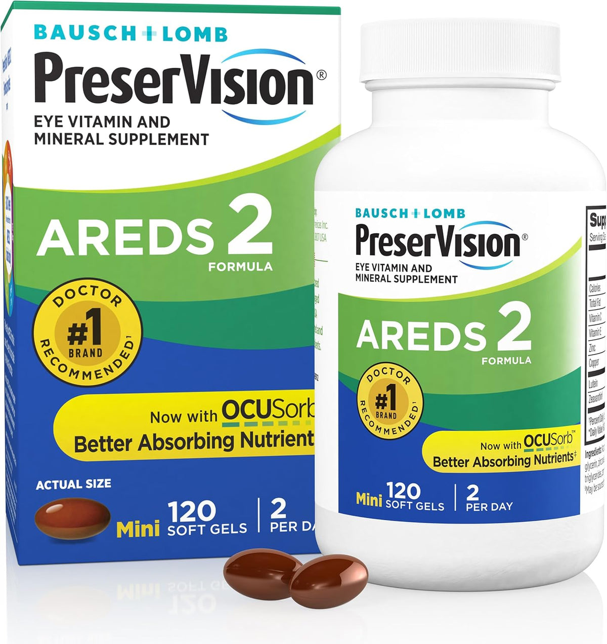 Bausch + Lomb PreserVision AREDS 2 Formula Eye Vitamin 120 Softgels