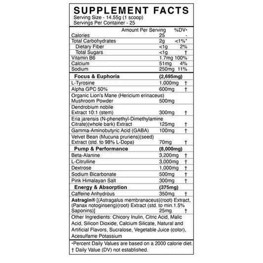 Blackmarket Adrenolyn Nootropic Pre Workout