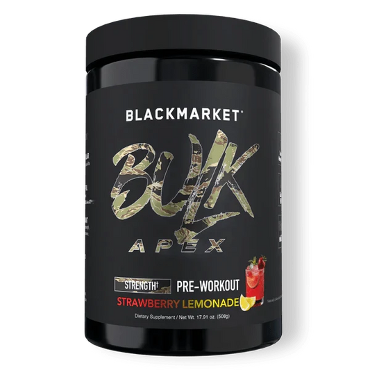 BlackMarket Labs BULK APEX Strength Pre-Workout | 400mg Caffeine | Creatine + HMB | 20 Servings