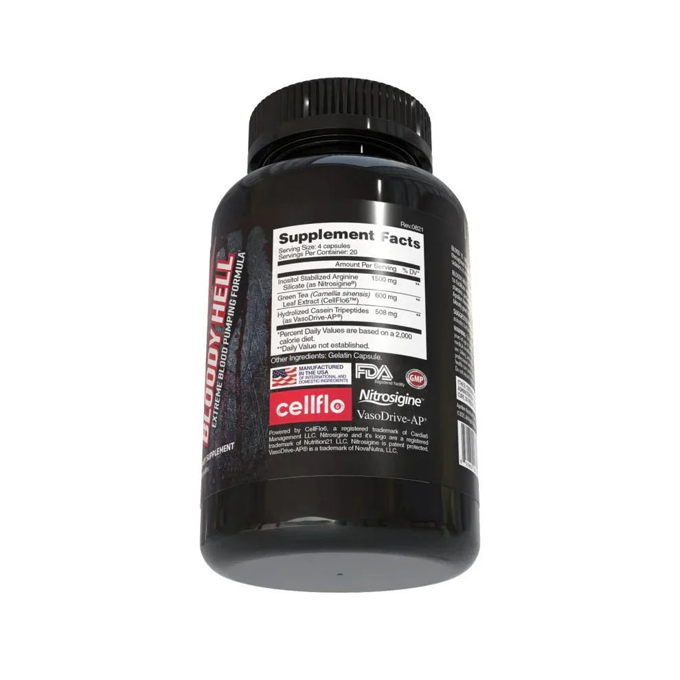 Bloody Hell Non-Stimulant Pre-Workout Capsules - Midwest Vitamins & Wellness