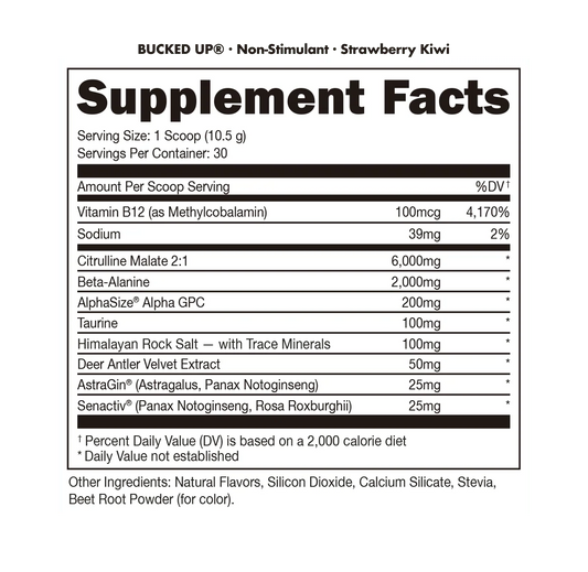 Bucked Up - Non-Stimulant Pre-Workout