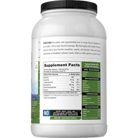 Carlyle Grass Fed Whey Protein 2 lbs Unflvrd